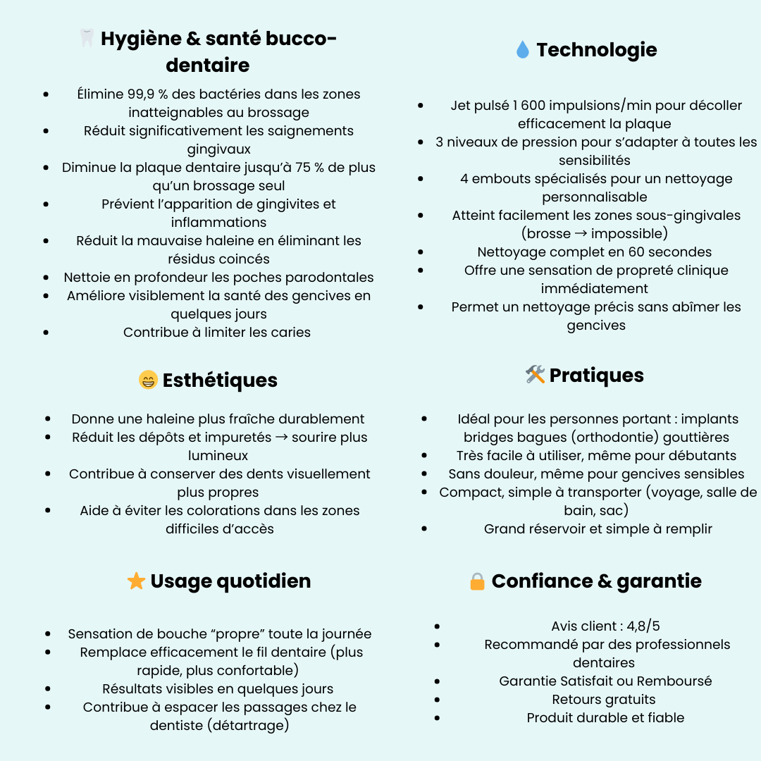 les bénéfices de dentaljet